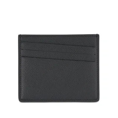 Maison Margiela Four Stitch Logo 6cc Card Holder In Black