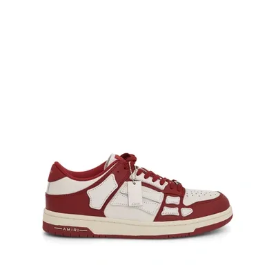 Amiri Skeleton Low Top Sneakers In Red