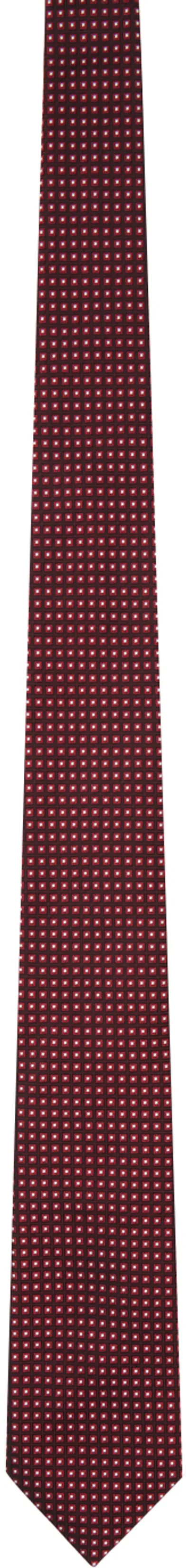 Zegna Red Jacquard Tie In Re1