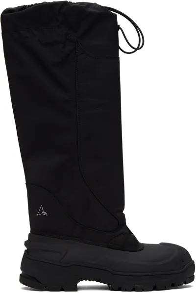 Roa Black Rubber Boots