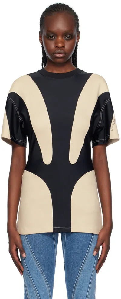 Mugler T-shirt In Beige Cotton In Neutrals