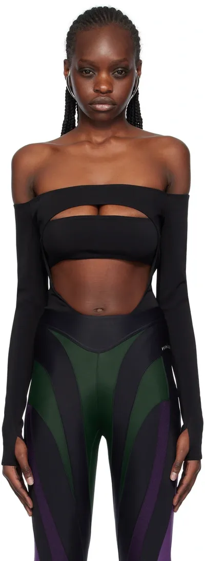 Mugler Black Circle Bodysuit In 1999 Black