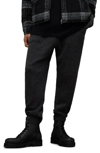 Allsaints Statten Ramskull Slim Fit Joggers In Black