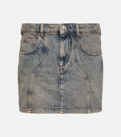 Marant Etoile Vesna Denim Miniskirt In Blue