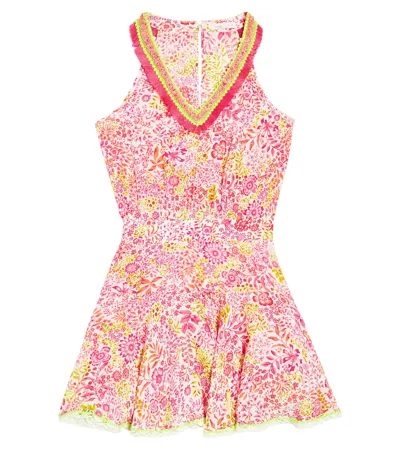 Poupette St Barth Kids' Agathe Floral Dress In Multicoloured