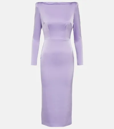 Alex Perry Satin Crêpe Minidress In Purple