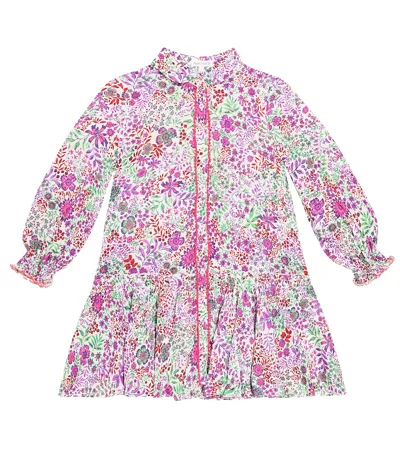 Poupette St Barth Kids' Tesorino Floral Dress In Purple