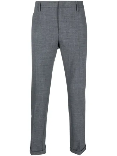 Dondup Gaubert Tapered-leg Chino Trousers In Gris Oscuro