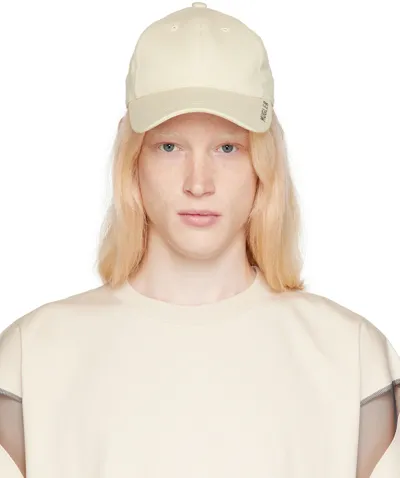 Mugler Beige Logo Cap In Champagne 2008