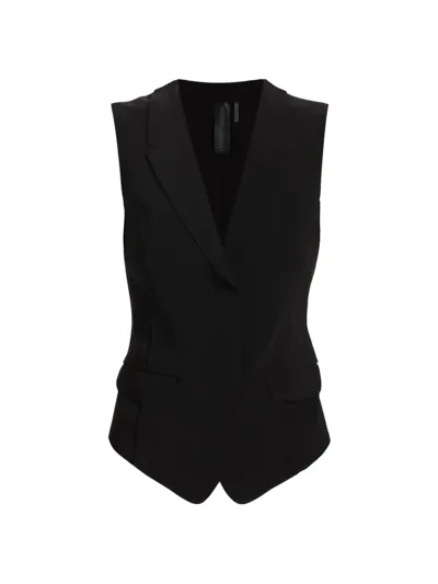 Norma Kamali Twill Vest In Black