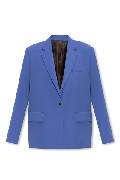 Attico The  Glen Oversized Blazer In Blue