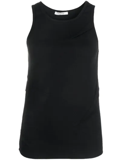 Gauchère Round-neck Sleeveless Tank Top In Black