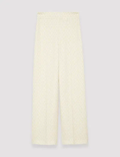 Joseph Alane Geometric-print High-waisted Trousers In Neutrals