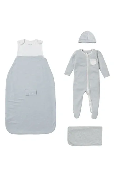 Mori Kids' Clever Sleep Set In Blue Stripe