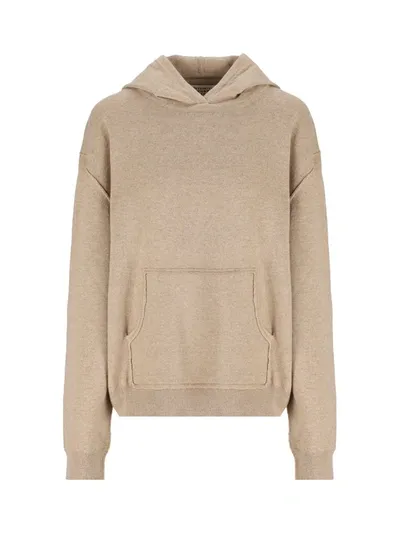 Maison Margiela Hooded Jumper In Beige