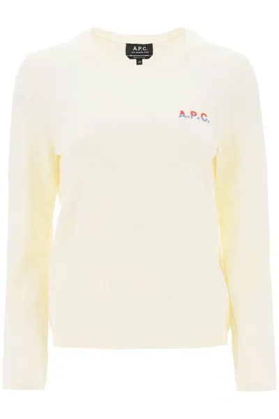 Apc Off-white Embroidered Sweater