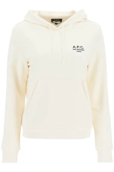 Apc Manuela Drawstring Hoodie In White