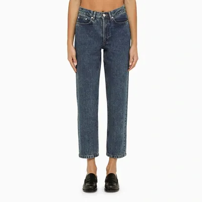 Apc Blue Le Jean Cropped Jeans In Light Blue