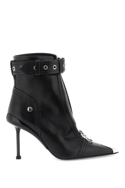 Alexander Mcqueen Flat Ankle Boots  Woman Color Black