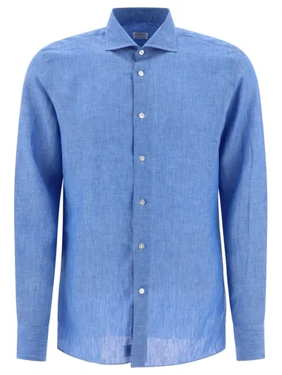 Borriello Shirts Denim In Light Blue