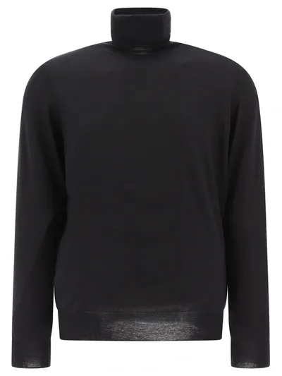 Brunello Cucinelli Cashmere And Silk Turtleneck Sweater In Black