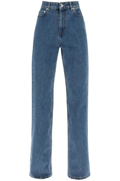 Burberry 'bergen' Loose Jeans With Straight Cut In Multicolor