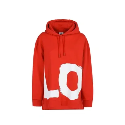 Burberry Love Hooded Sweatshirt In Red