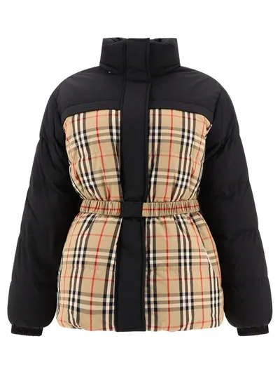 Burberry Down Jacket In Multicolor