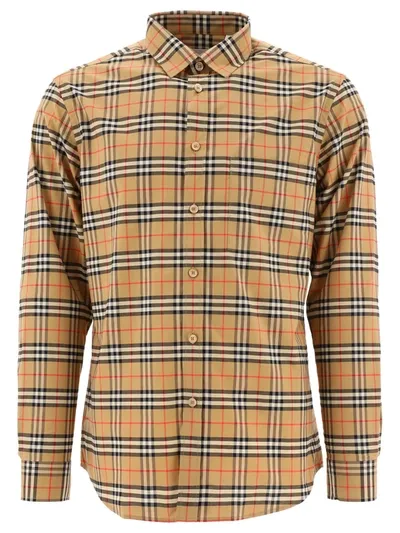 Burberry Simpson Shirt In Beige