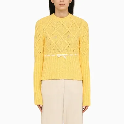 Cormio Yellow Wool Crew-neck Jumper