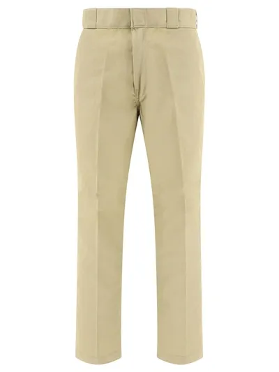 Dickies 874 Cotton Blend Trousers In Beige