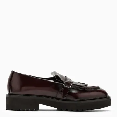 Doucal's Burgundy Leather Loafer