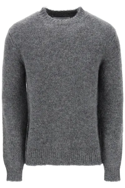 Jil Sander Alpaca Crew Neck Sweater In Multicolor