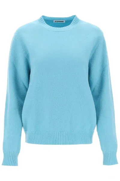 Jil Sander Crew Neck Sweater In Wool In Multicolor