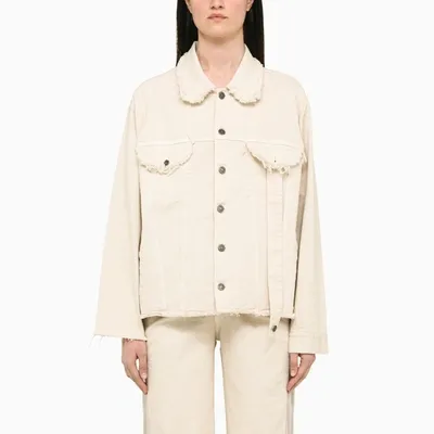 Julfer Ivory Denim Jacket