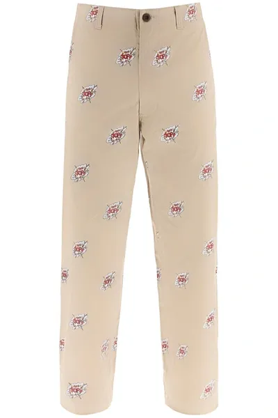 Junya Watanabe Pop Roy Lichtenstein Pants In Cream