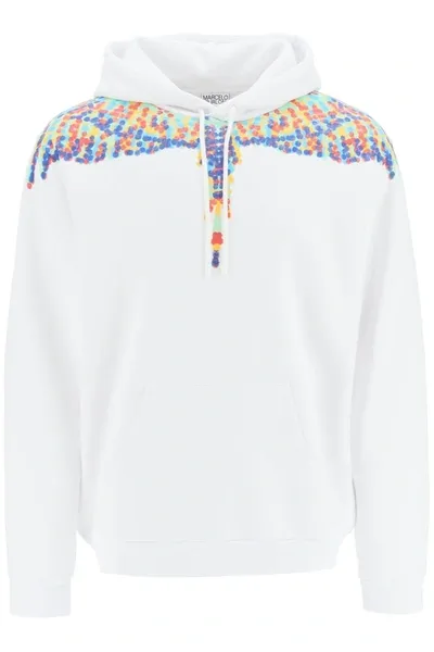 Marcelo Burlon County Of Milan Marcelo Burlon Pointilism Wings Hoodie In White