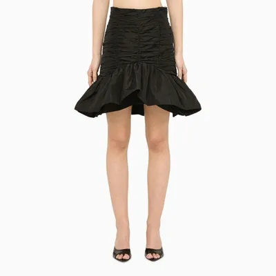 Patou Mini Bloom Skirt In Black