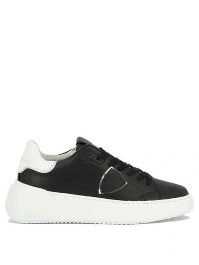 Philippe Model Paris Tres Temple Low-top Sneakers In Black