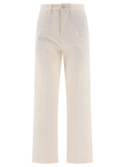 Polo Ralph Lauren Wide Leg Chino Cropped Pants In White