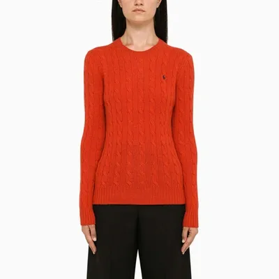 Polo Ralph Lauren Red Crew-neck Sweater With Logo