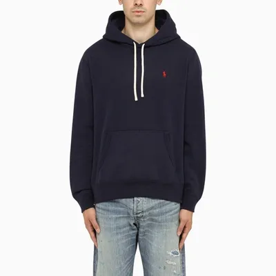 Polo Ralph Lauren Logo Embroidered Hoodie In Blue