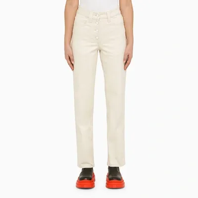 Sunnei Regular Cream Jeans In Neutrals