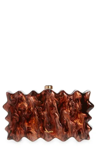 Cult Gaia Paloma Acrylic Box Clutch In Bronze