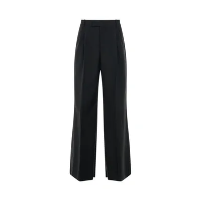 Alexander Mcqueen Oversized Tailored Pants In Black  