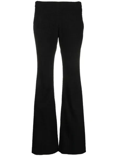 Patou Low Rise Flared Trousers In Blue