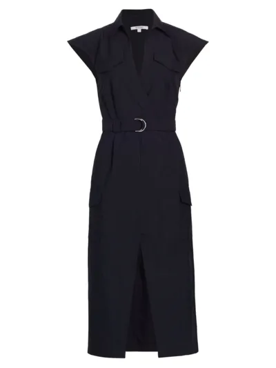 Derek Lam 10 Crosby Lucy Belted Utility Shirtdress In Midnight