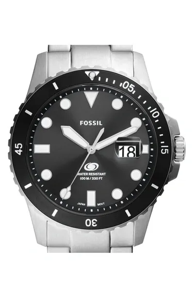 Fossil Blue Dive Bracelet Watch, 42mm In Silver