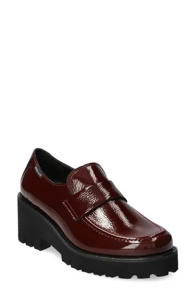 Mephisto Florenza Platform Loafer In Oxblood