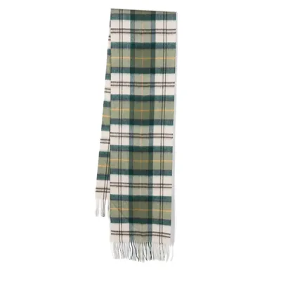 Barbour Tartan Fringed Scarf In Multi